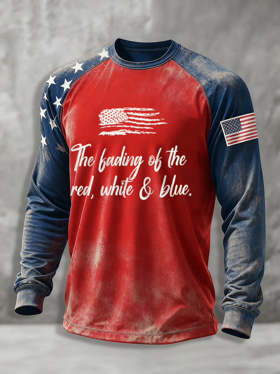 The Fading of the Red White and Blue Long Sleeve Shirt F ICE Merch Portland Frog Resist Apparel