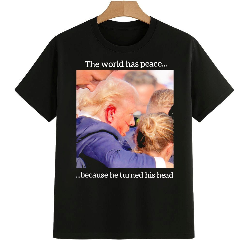 The World Has Peace Because He Turned His Heas Trump Shirt Portland Frog Protest Merch