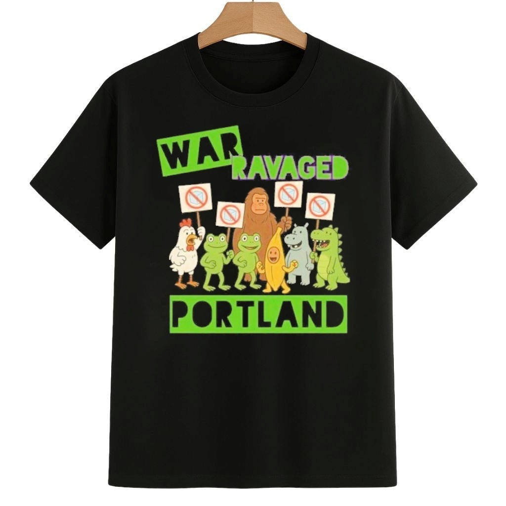 War Ravaged Portland Shirt Anti Fascism Frog Merch