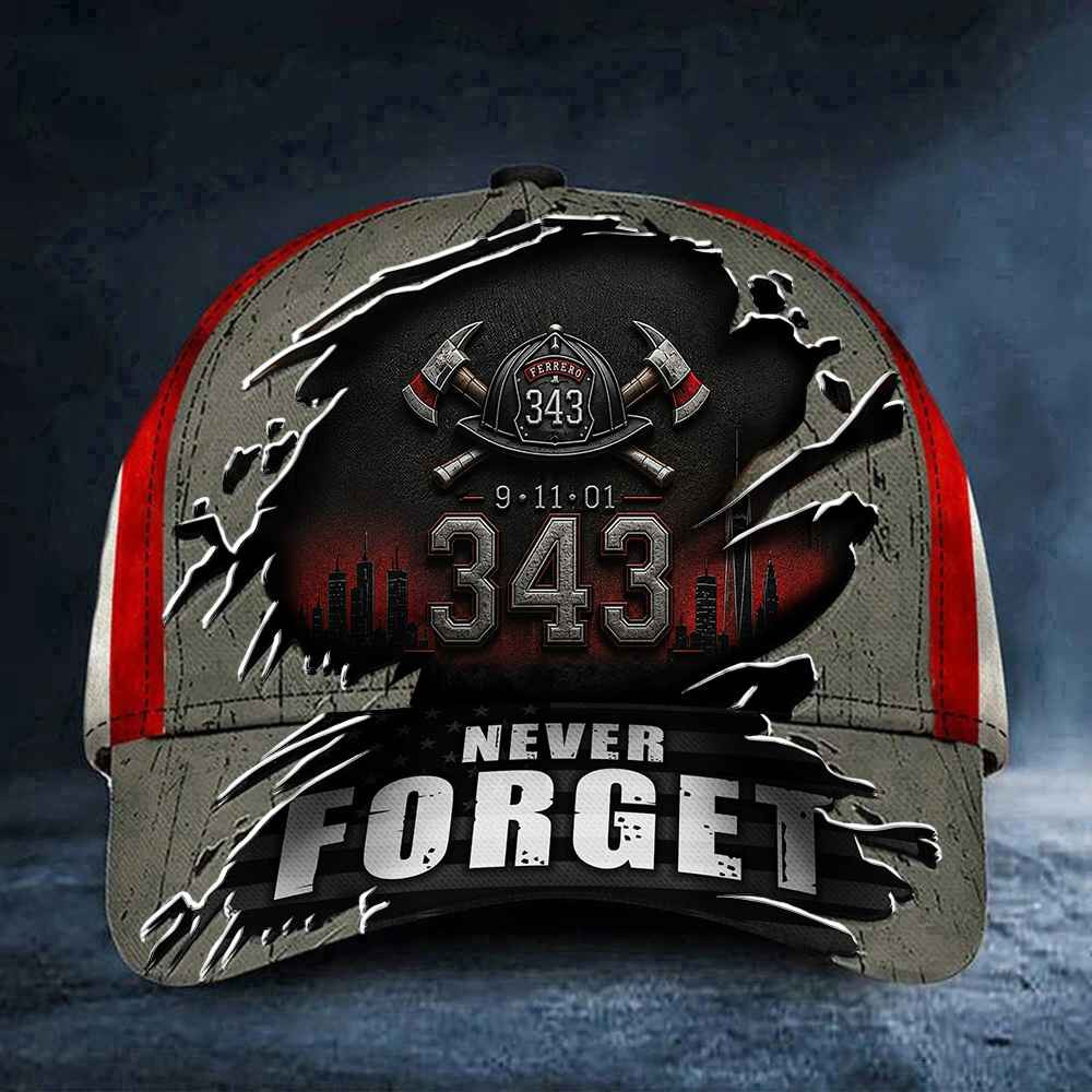 343 Firefighter Memorial 911 Never Forget Hat Patriot Day Commemorative Cap Patriotic Gifts 343 Firefighter Memorial 911 Never Forget Hat Patriot Day Commemorative Cap Patriotic Gifts