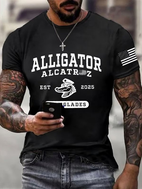 Alligator Alcatraz Shirt Men's EST 2025 Everglades Florida MAGA Trump Support Clothing - Softandstyle Alligator Alcatraz Shirt Men's EST 2025 Everglades Florida MAGA Trump Support Clothing - Softandstyle