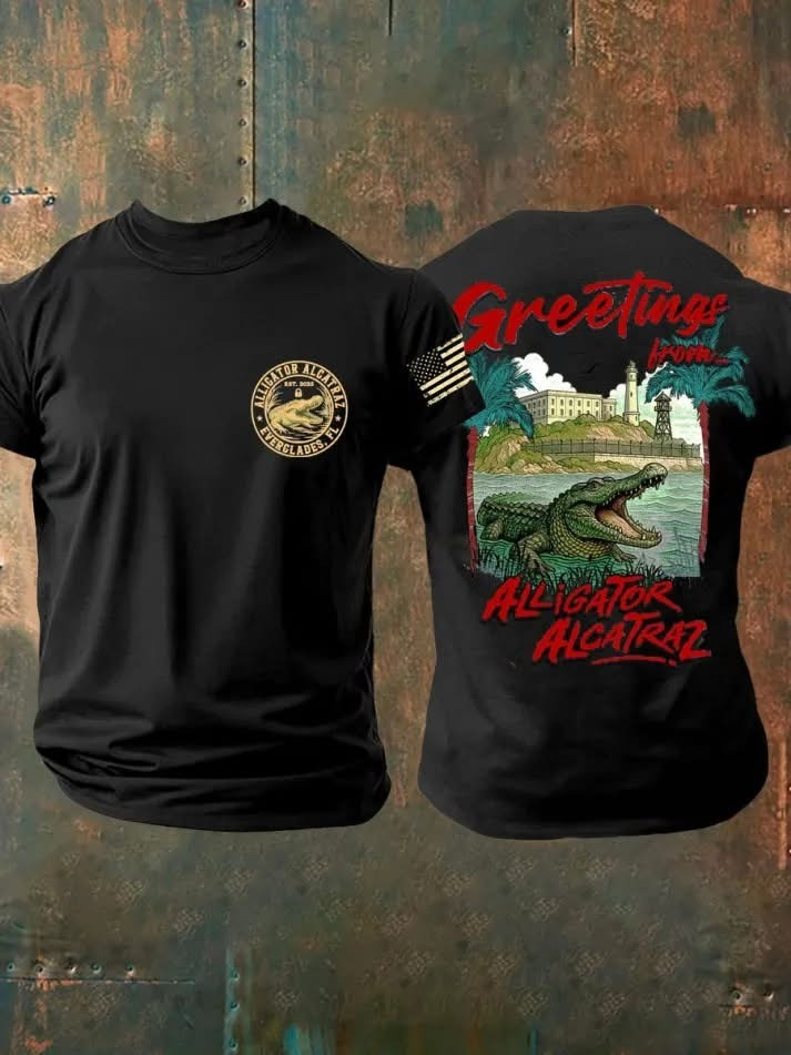 Alligator Alcatraz T-Shirt Crocodiles Greeting From Alligator Alcatraz Shirts For Sale - Softandstyle