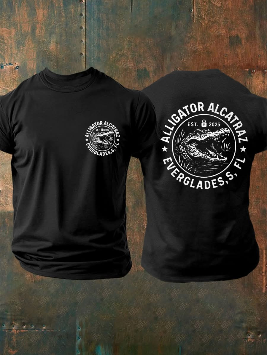 Alligator Alcatraz T-Shirt EST 2025 Florida Everglades Alligator Alcatraz Merch Apparel - Softandstyle