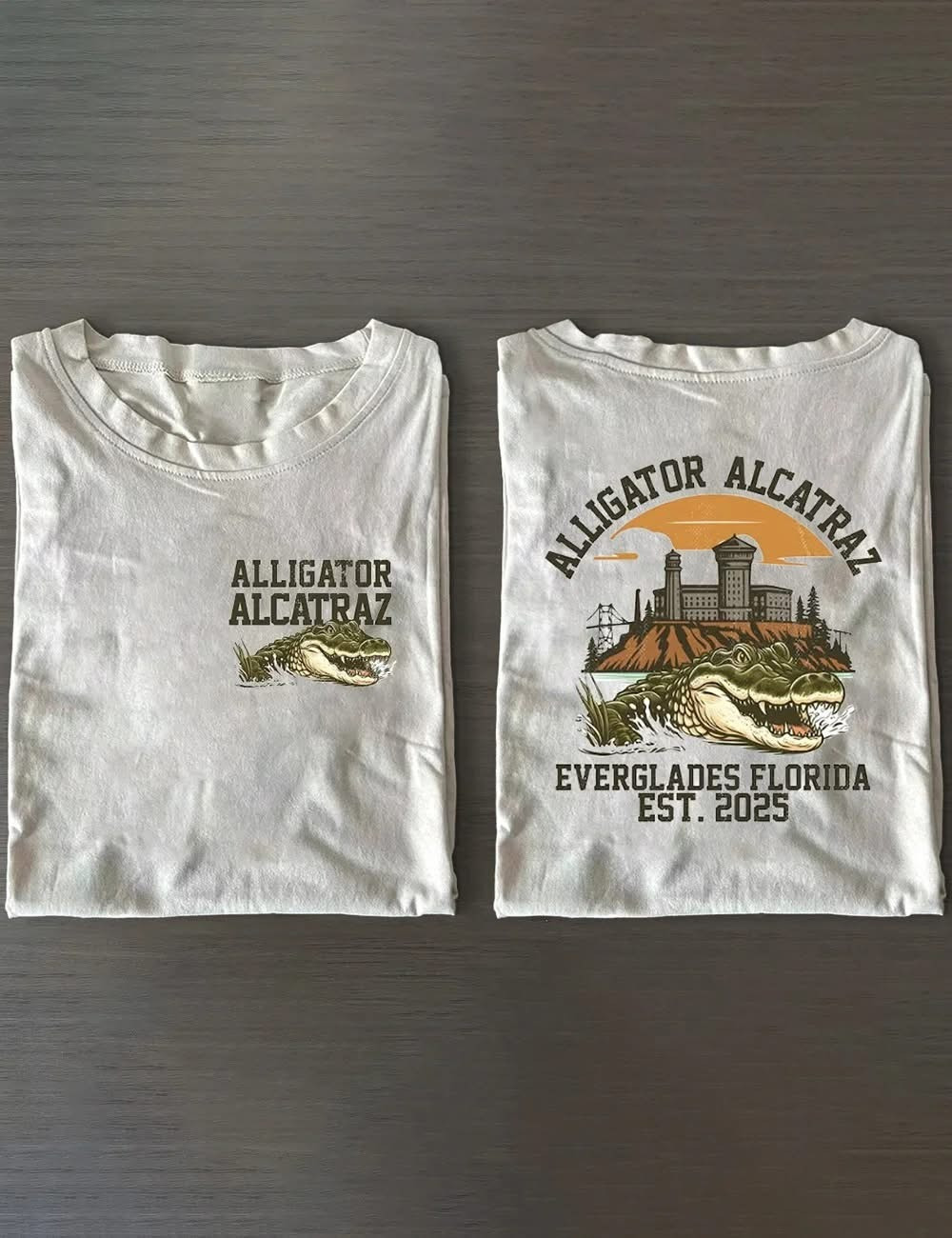 Alligator Alcatraz TShirt EST 2025 Florida Everglades Crocodilian Merch Clothing - Softandstyle Alligator Alcatraz TShirt EST 2025 Florida Everglades Crocodilian Merch Clothing - Softandstyle