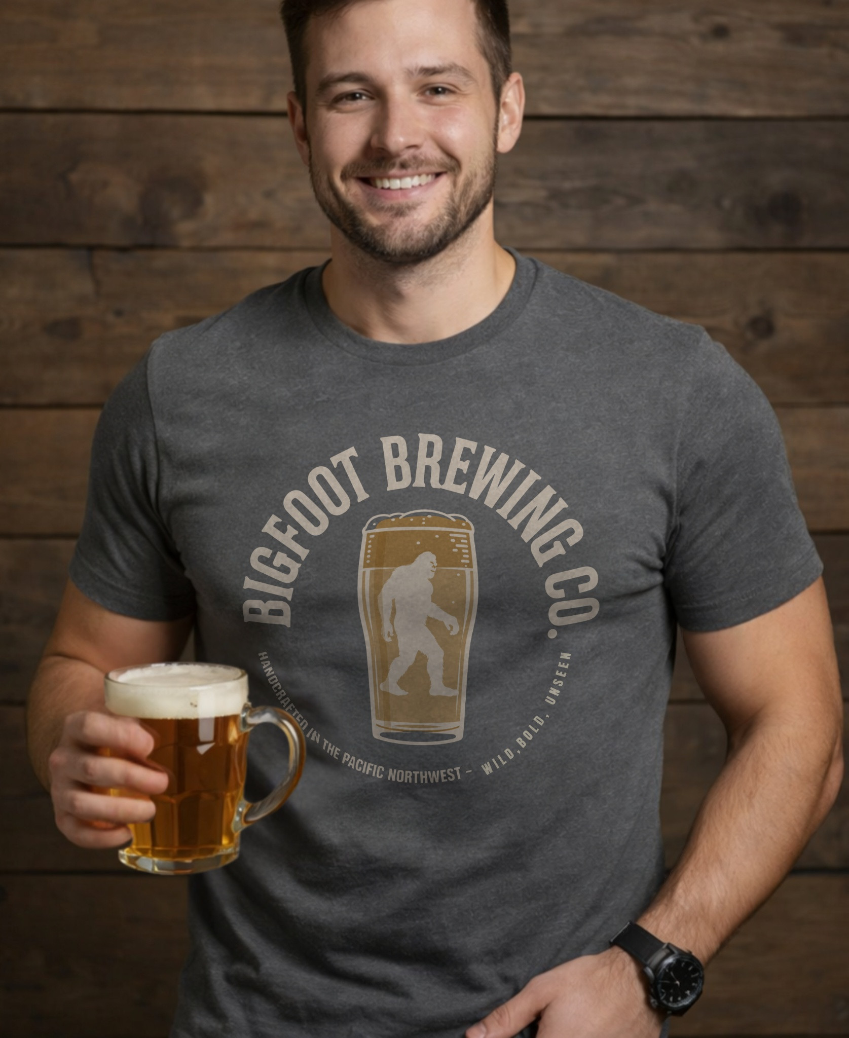 Bigfoot Brewing Co Beer T-Shirt Bigfoot In A Beer Glass Apparel Gifts For Him - Softandstyle Bigfoot Brewing Co Beer T-Shirt Bigfoot In A Beer Glass Apparel Gifts For Him - Softandstyle