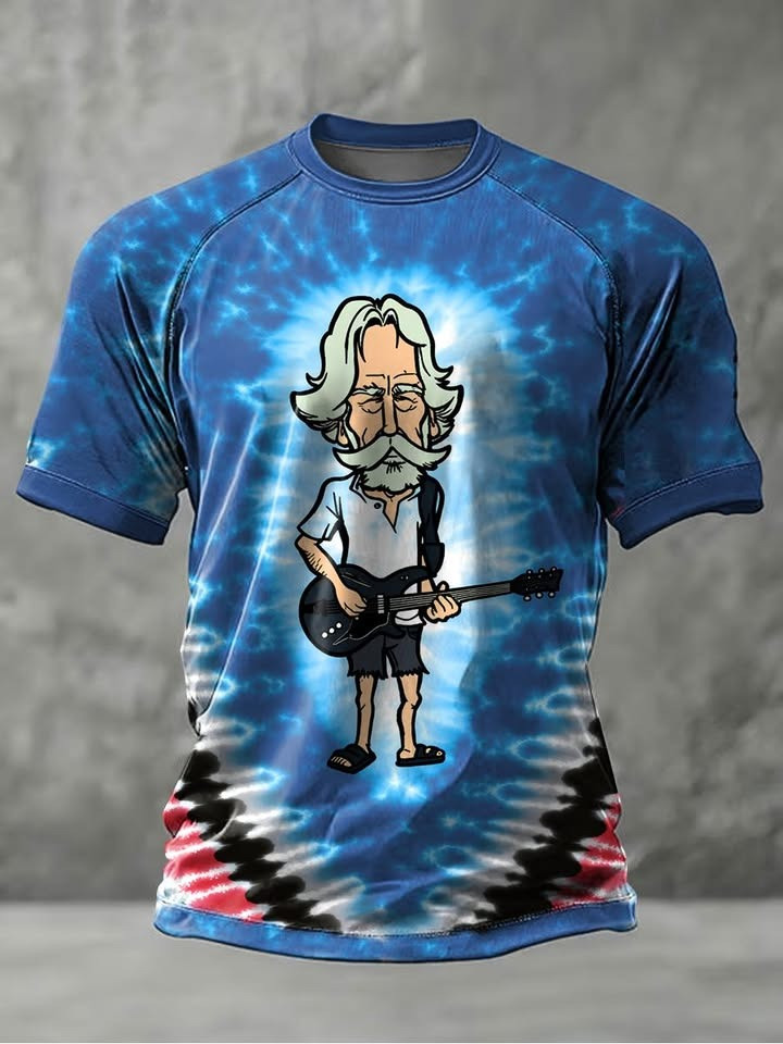 Bob Weir Caricature Tie Dye Shirt Rest In Peace Bob Weir Apparel Memorial Gifts - Softandstyle Bob Weir Caricature Tie Dye Shirt Rest In Peace Bob Weir Apparel Memorial Gifts - Softandstyle