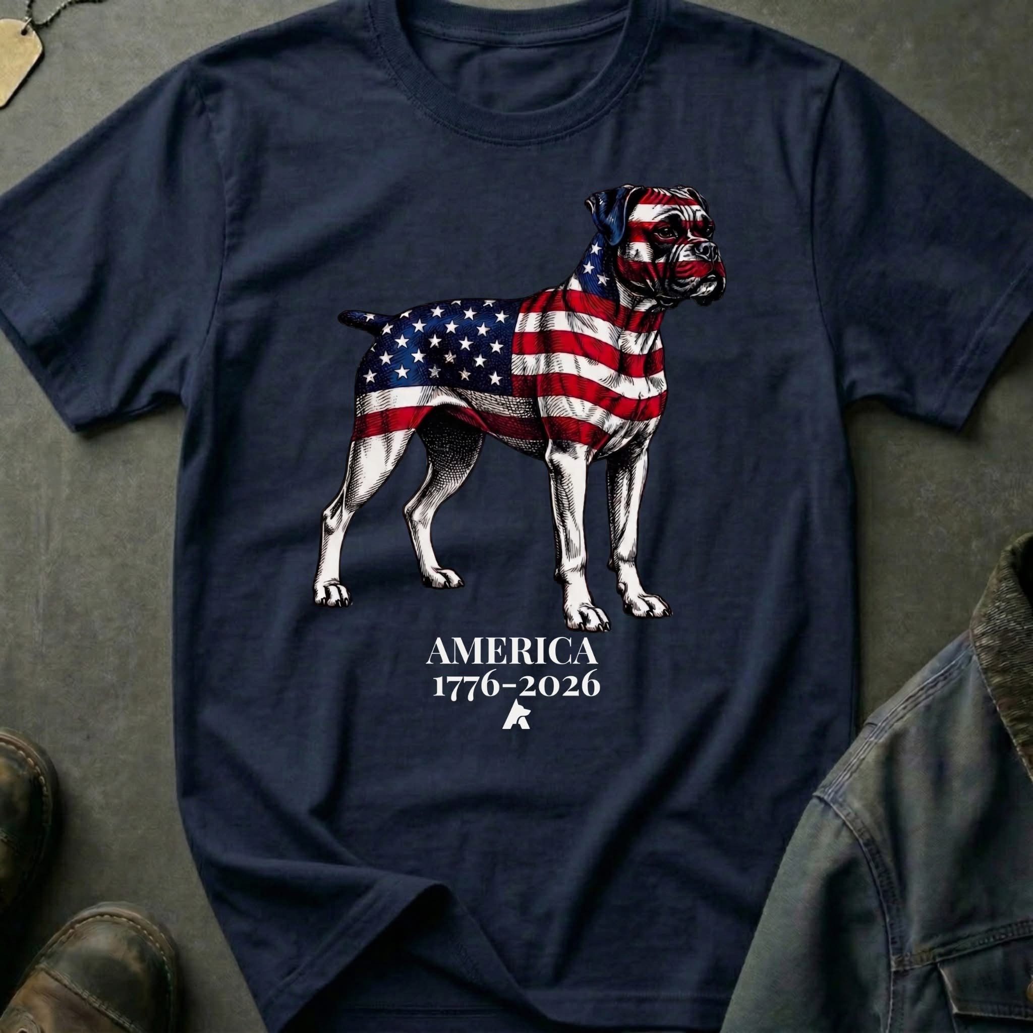 Boxer Iron Amd Stripes Shrit America 250th Anniversary Apparel Gift For Dog Lovers - Softandstyle Boxer Iron Amd Stripes Shrit America 250th Anniversary Apparel Gift For Dog Lovers - Softandstyle