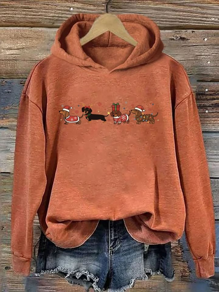 Dachshund Christmas Hoodie Holiday Clothing Xmas Gifts For Dachshund Dog Lovers - Softandstyle Dachshund Christmas Hoodie Holiday Clothing Xmas Gifts For Dachshund Dog Lovers - Softandstyle