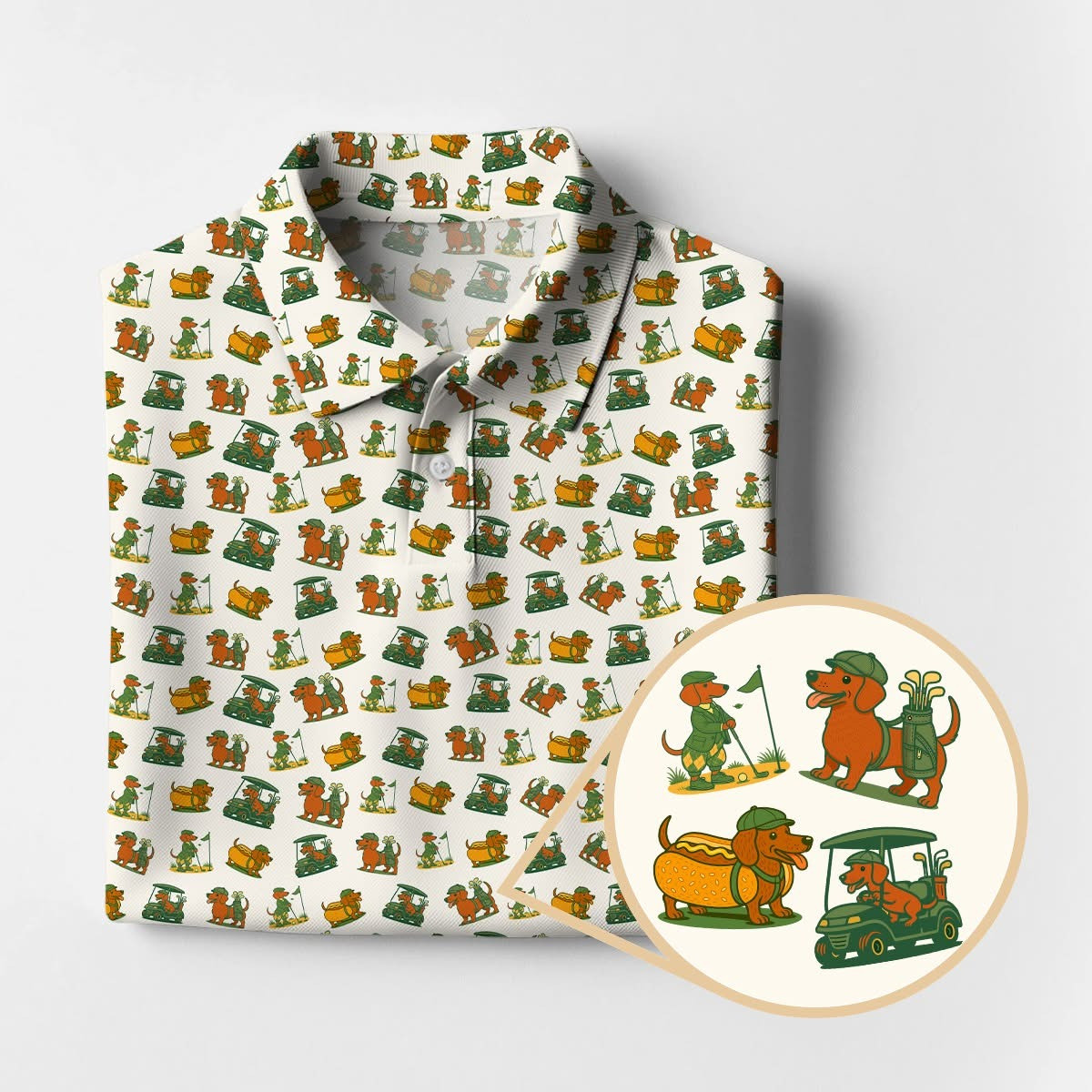 Dachshund Dog Pattern Golf Polo Shirt Dachshund Little Helper Golf Shirt Gift For Husband - Softandstyle Dachshund Dog Pattern Golf Polo Shirt Dachshund Little Helper Golf Shirt Gift For Husband - Softandstyle