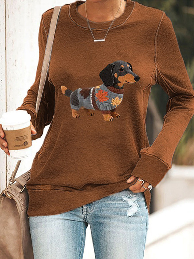 Dachshund Women's Sweatshirt Clothes For Humans Themed Cute Sausage Dog Gifts For Her - Softandstyle Dachshund Women's Sweatshirt Clothes For Humans Themed Cute Sausage Dog Gifts For Her - Softandstyle