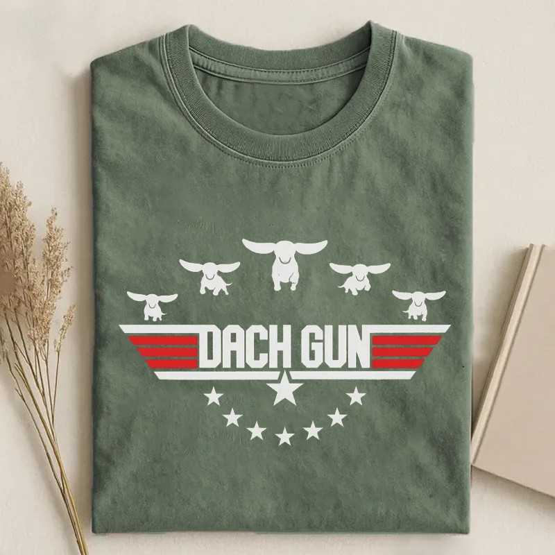 Dog Dachshund Top Dog Dach Gun T-shirt Best Fans Gear Gift For Movie Lovers - Softandstyle