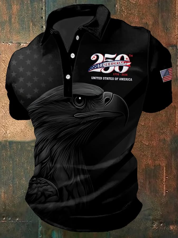 Eagle America 250th United States Polo Shirt Patriotic Merch Gift For Proud Americans - Softandstyle Eagle America 250th United States Polo Shirt Patriotic Merch Gift For Proud Americans - Softandstyle