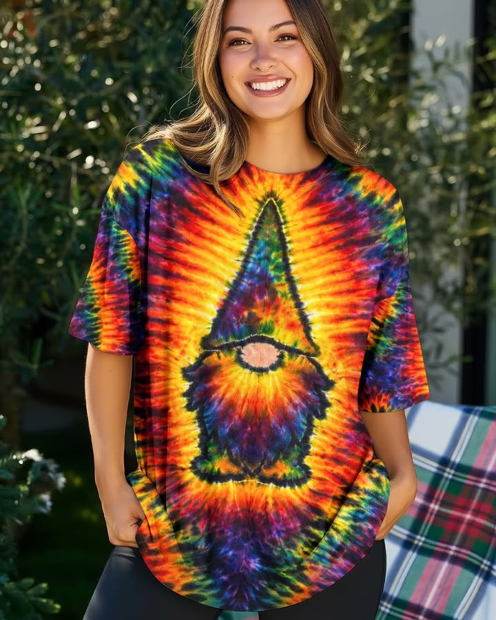 Gnome Hippie Tie-Dye Shirt Colorful Boho Merch Gift For Festival Lovers - Softandstyle Gnome Hippie Tie-Dye Shirt Colorful Boho Merch Gift For Festival Lovers - Softandstyle