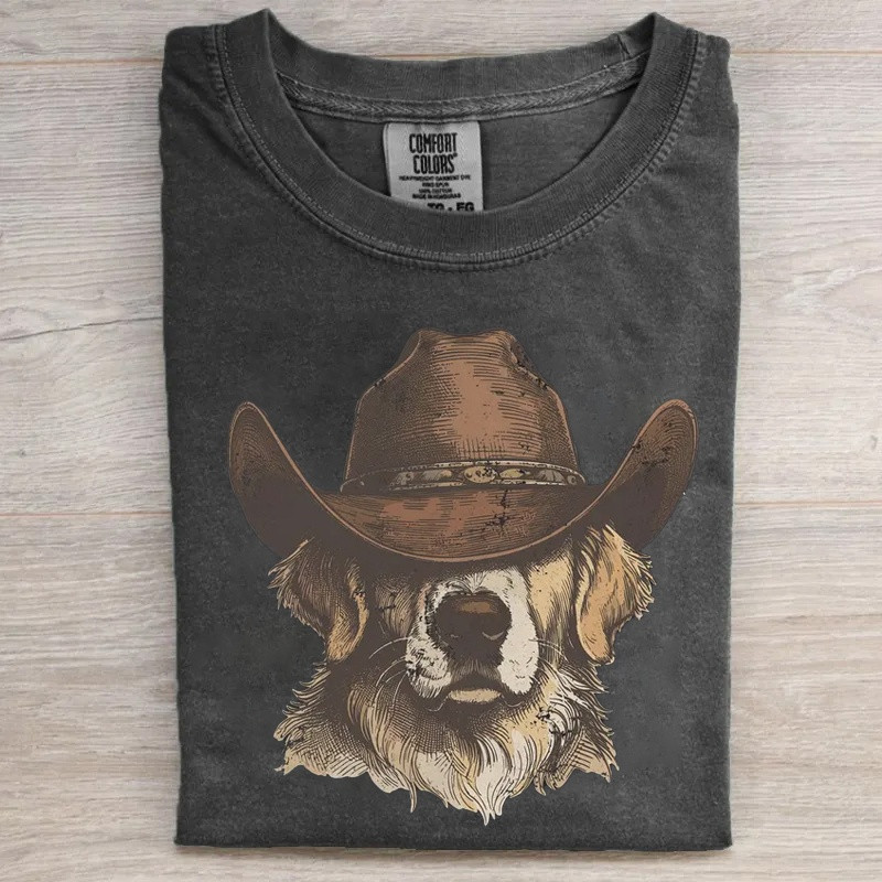 Golden Retriever Cowboy T-Shirt Cowboy Dog Merch Gifts For Sister - Softandstyle Golden Retriever Cowboy T-Shirt Cowboy Dog Merch Gifts For Sister - Softandstyle