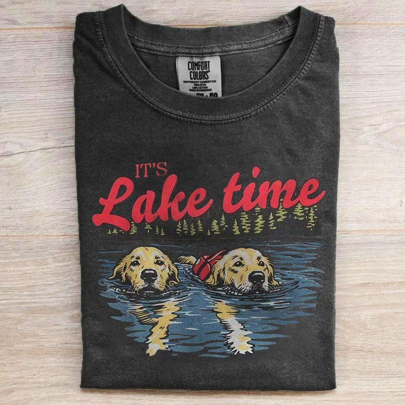 It S Lake Time Labrador Dog T-Shirt Dog Lover Clothing Gift For Beach Day - Softandstyle