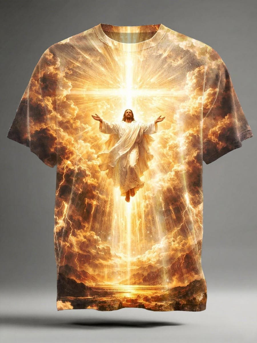 Jesus Shining Light Religious T-Shirt Heavenly Merch Gift For Devout Christians - Softandstyle Jesus Shining Light Religious T-Shirt Heavenly Merch Gift For Devout Christians - Softandstyle