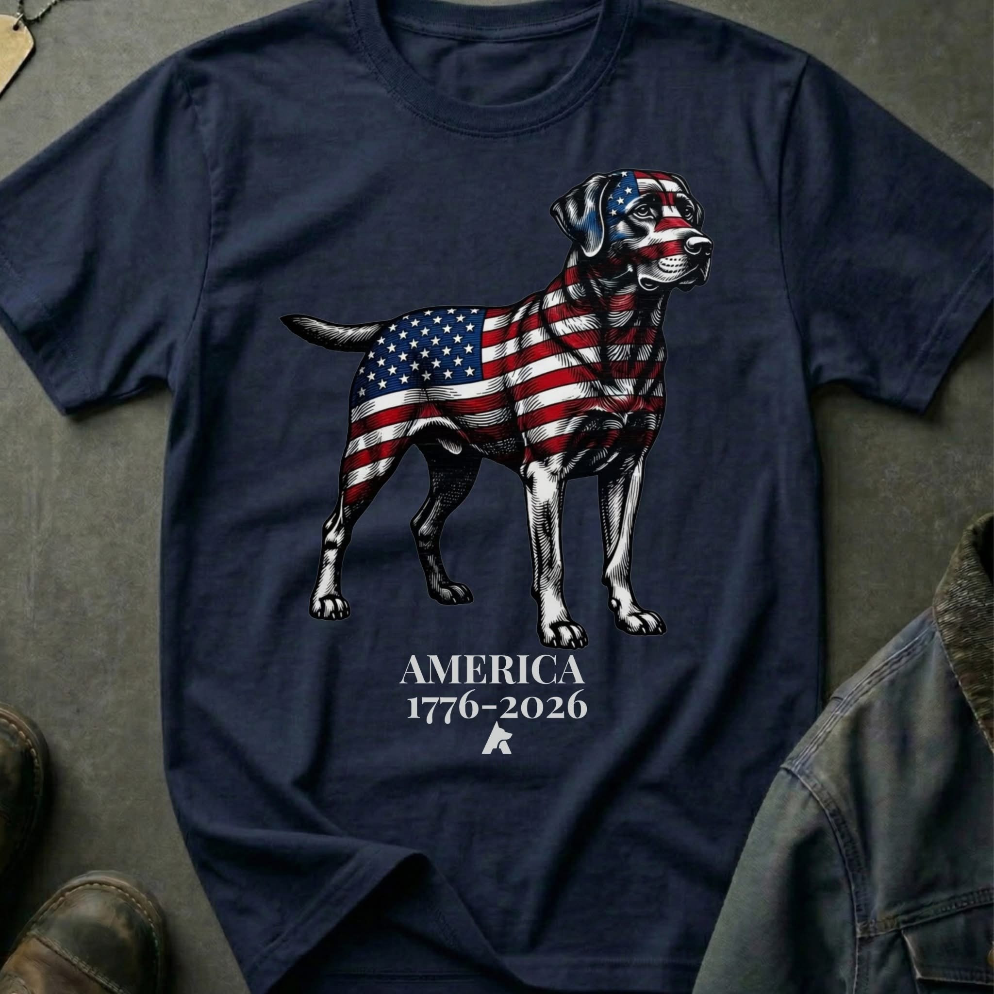 Lab Iron And Stripes America 1776-2026 Shirt Patriotic Labrador Merch Gift For Dog Lovers - Softandstyle Lab Iron And Stripes America 1776-2026 Shirt Patriotic Labrador Merch Gift For Dog Lovers - Softandstyle