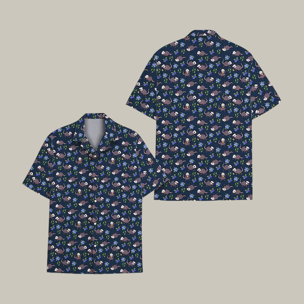 Opossum Hawaiian Shirt Funny Possum Graphic Shirt Unique Present For Animal Lovers - Softandstyle Opossum Hawaiian Shirt Funny Possum Graphic Shirt Unique Present For Animal Lovers - Softandstyle