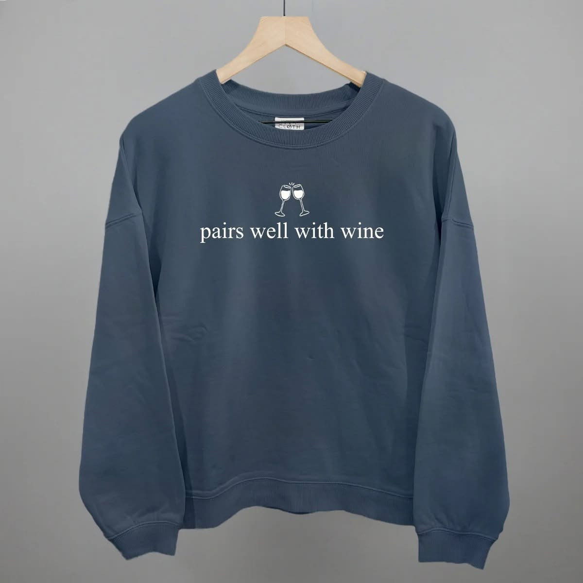 Pairs Well With Wine Sweatshirt Minimalist Clothing Gift For Brothers - Softandstyle