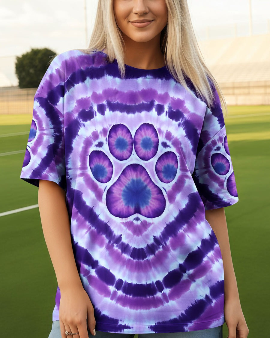 Paw Print Tie Dye T-Shirt Dog Mom Shirt Gifts For Dog Lovers For Her - Softandstyle Paw Print Tie Dye T-Shirt Dog Mom Shirt Gifts For Dog Lovers For Her - Softandstyle