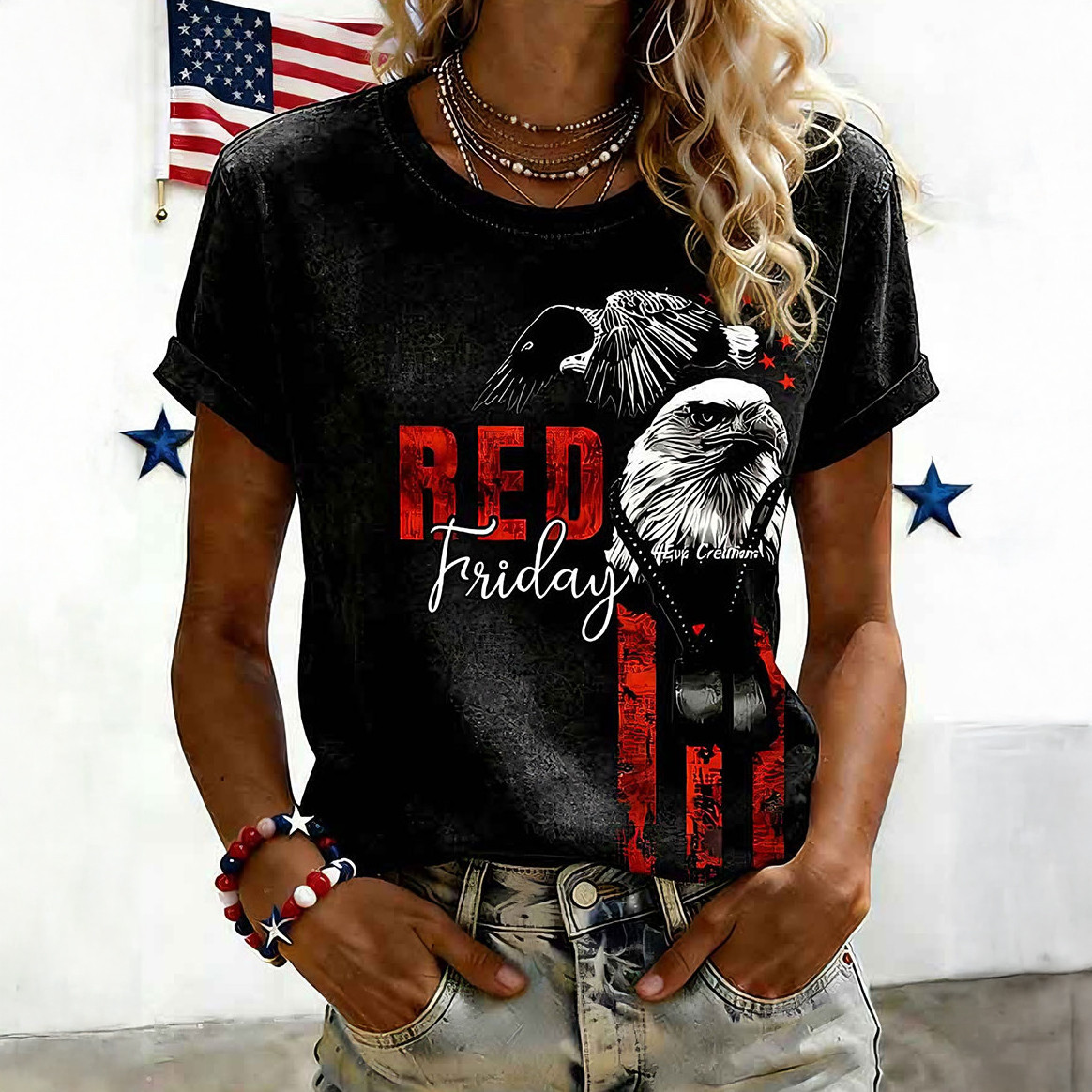 RED Friday Eagle T-Shirt Remember Everyone Deployed Shirt Present For Red Friday - Softandstyle