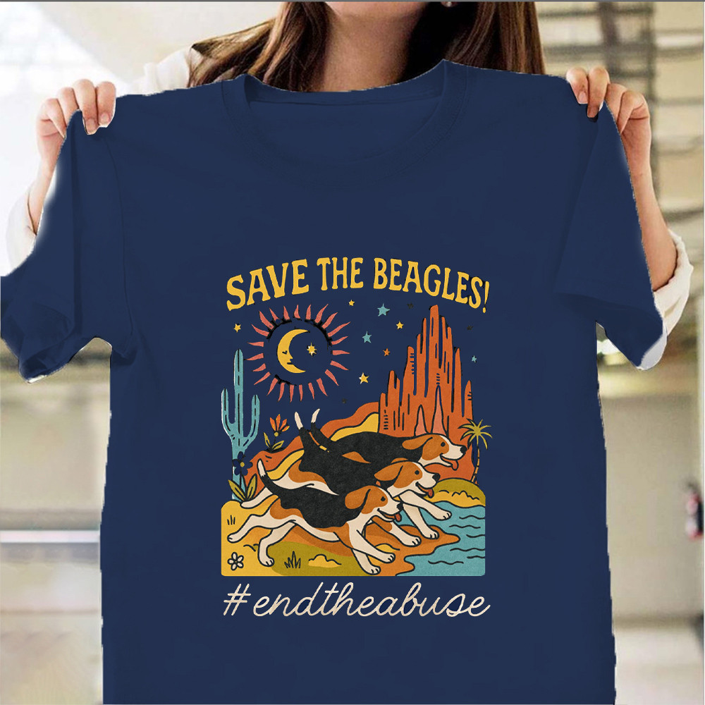 Save The Beagles End The Abuse Dogs T-Shirt Protect Dogs Animals Awareness Clothing - Softandstyle Save The Beagles End The Abuse Dogs T-Shirt Protect Dogs Animals Awareness Clothing - Softandstyle