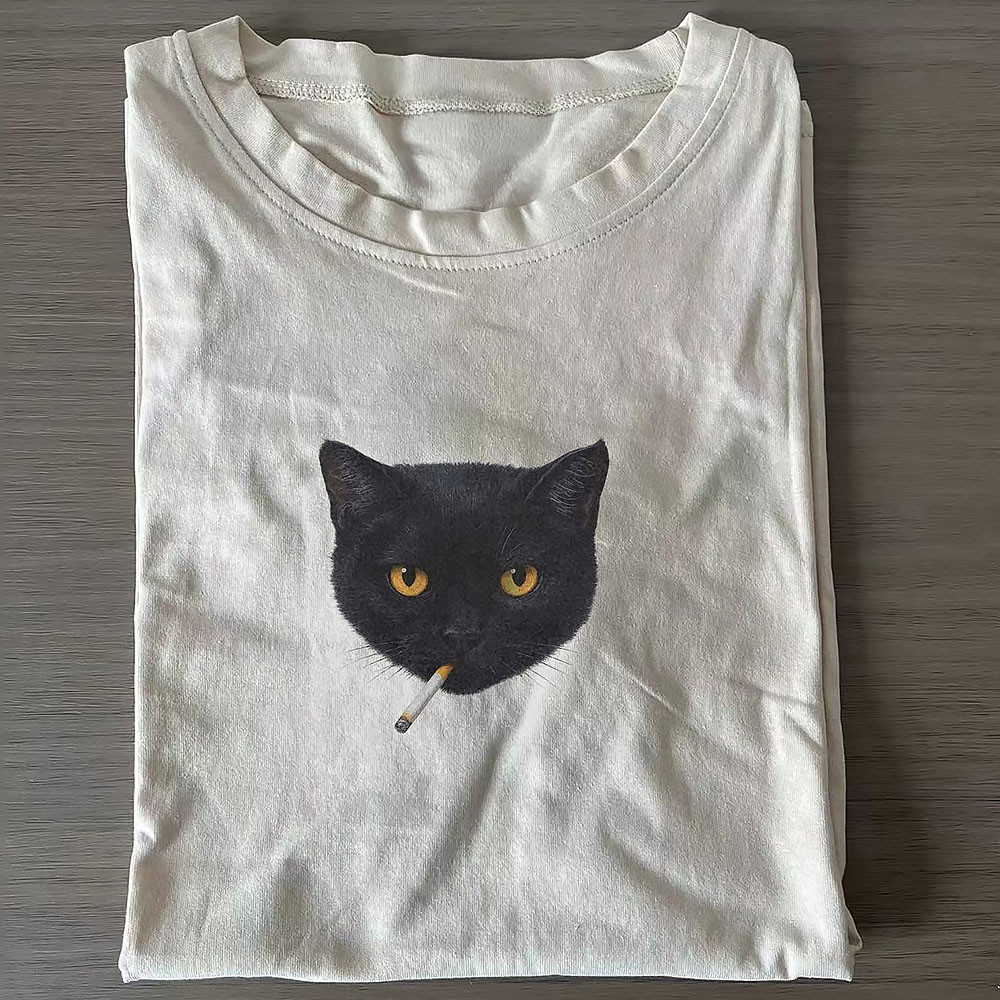 Smoking Cat Cool Feline T-Shirt Cat Meme Unique Pet Gift For Cat Lovers - Softandstyle Smoking Cat Cool Feline T-Shirt Cat Meme Unique Pet Gift For Cat Lovers - Softandstyle