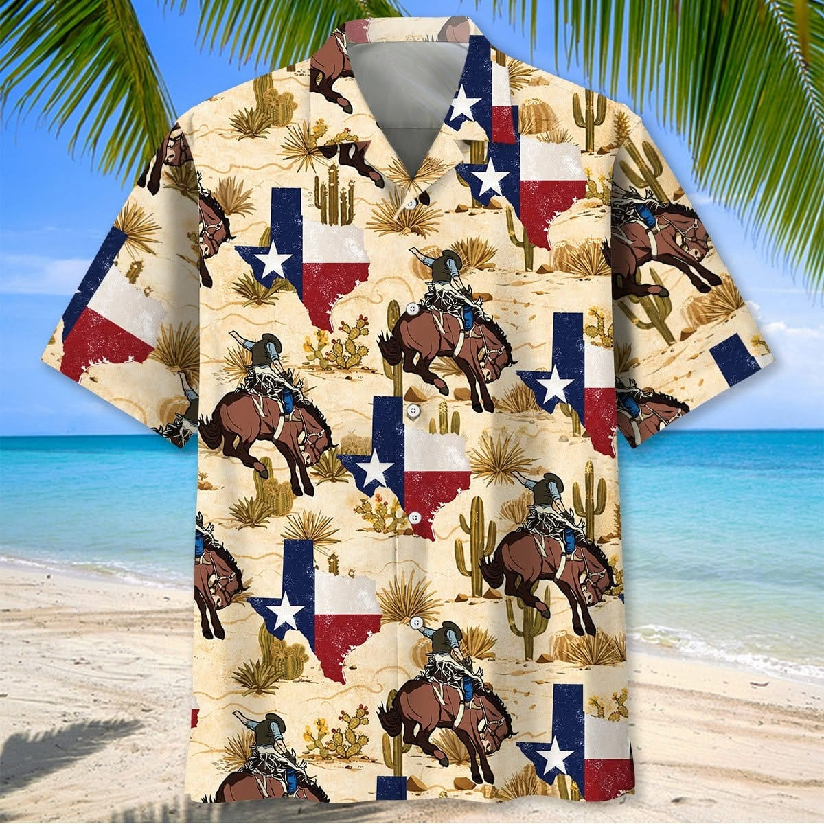 Texas Flag Map Hawaiian Shirt Texas Cowboy Bronc Rider Beach Merch Gift For Summer Holiday - Softandstyle Texas Flag Map Hawaiian Shirt Texas Cowboy Bronc Rider Beach Merch Gift For Summer Holiday - Softandstyle