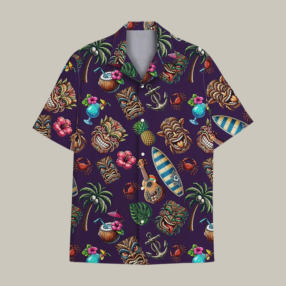 Tiki Summer Beach Aloha Hawaiian Shirt Summer Vibe Shirt Unique Gift For Beach Lovers - Softandstyle Tiki Summer Beach Aloha Hawaiian Shirt Summer Vibe Shirt Unique Gift For Beach Lovers - Softandstyle